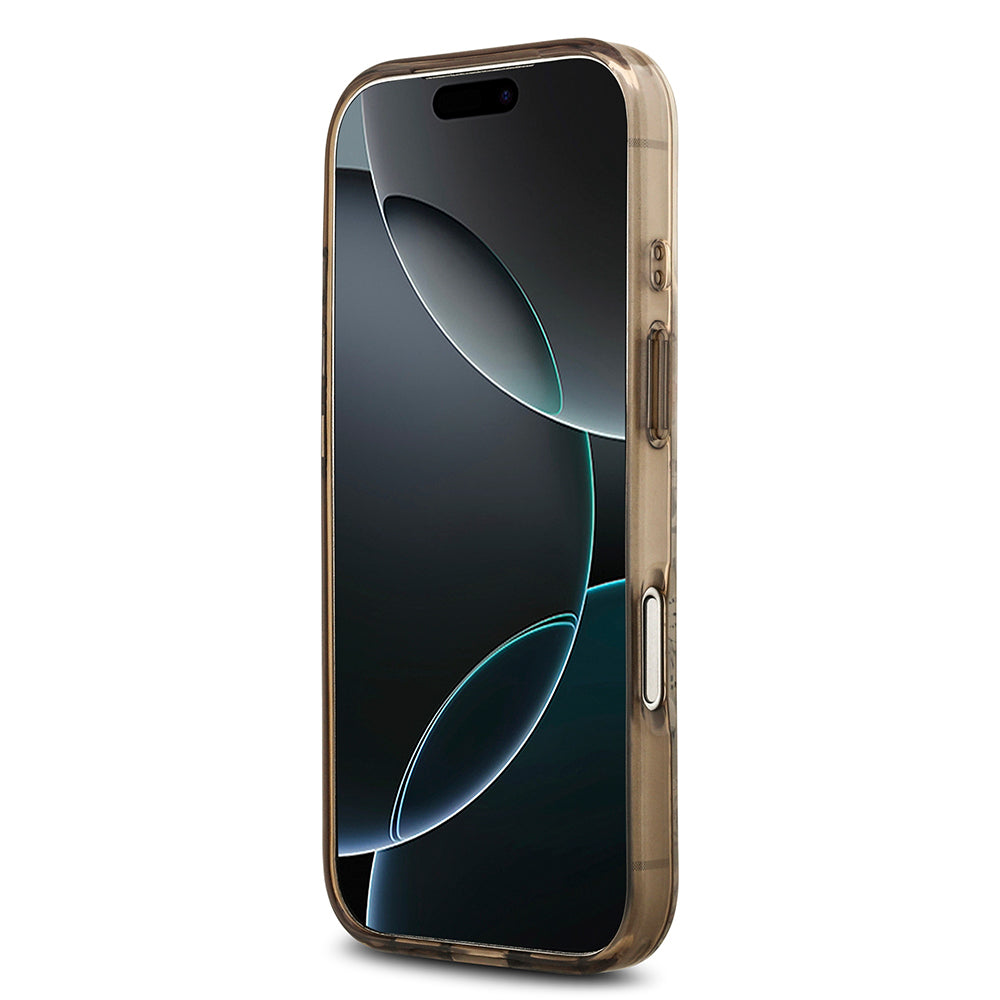 Apple iPhone 17 Pro Kılıf Guess Orjinal Lisanslı M-safe Şarj Özellikli Flower Tonal Circle Kapak