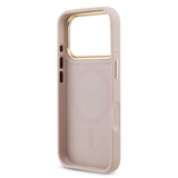Apple iPhone 17 Pro Kılıf Guess Orjinal Lisanslı M-safe Şarj Özellikli Gold Metal Kamera Çerçeveli Taşlı 4G Logolu Kapak