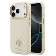 Apple iPhone 17 Pro Kılıf Guess Orjinal Lisanslı M-safe Şarj Özellikli Grained Yazı ve Taşlı 4G Logolu Kapak