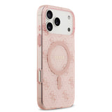 Apple iPhone 17 Pro Kılıf Guess Orjinal Lisanslı M-safe Şarj Özellikli IML Baskılı Klasik Logolu 4G Desenli Kapak