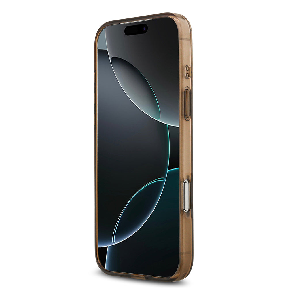 Apple iPhone 17 Pro Kılıf Guess Orjinal Lisanslı M-safe Şarj Özellikli IML Baskılı Klasik Logolu 4G Desenli Kapak