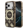 Apple iPhone 17 Pro Kılıf Guess Orjinal Lisanslı M-safe Şarj Özellikli IML Peony ve 4G Desenli Klasik Logolu Kapak