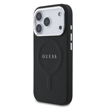 Apple iPhone 17 Pro Kılıf Guess Orjinal Lisanslı M-safe Şarj Özellikli Klasik Yazı Logolu PU Deri Kapak