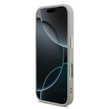 Apple iPhone 17 Pro Kılıf Guess Orjinal Lisanslı M-safe Şarj Özellikli Metal Kamera Çerçeveli Üçgen Logolu Glitter Kapak