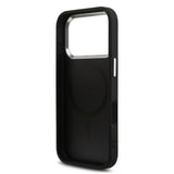 Apple iPhone 17 Pro Kılıf Guess Orjinal Lisanslı M-safe Şarj Özellikli Metal Kamera Çerçeveli Üçgen Logolu Glitter Kapak