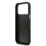 Apple iPhone 17 Pro Kılıf Guess Orjinal Lisanslı M-safe Şarj Özellikli PU Deri Metal Kamera Çerçeveli Üçgen Logolu Kapak