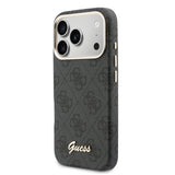Apple iPhone 17 Pro Kılıf Guess Orjinal Lisanslı M-safe Şarj Özellikli Script Yazı Logolu 4G Desenli Kapak
