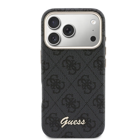 Apple iPhone 17 Pro Kılıf Guess Orjinal Lisanslı M-safe Şarj Özellikli Script Yazı Logolu 4G Desenli Kapak