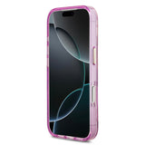 Apple iPhone 17 Pro Kılıf Guess Orjinal Lisanslı M-safe Şarj Özellikli Simli Çiçek Desenli Metal Kamera Çerçeveli Üçgen Logolu Kapak