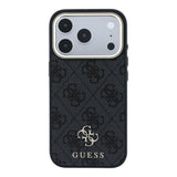 Apple iPhone 17 Pro Kılıf Guess Orjinal Lisanslı M-safe Şarj Özellikli Small 4G Classic Logolu Kapak