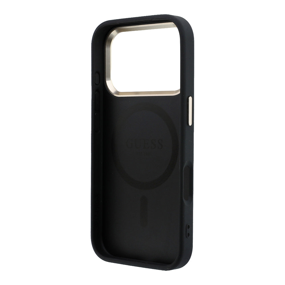 Apple iPhone 17 Pro Kılıf Guess Orjinal Lisanslı M-safe Şarj Özellikli Small 4G Classic Logolu Kapak