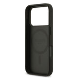 Apple iPhone 17 Pro Kılıf Guess Orjinal Lisanslı M-safe Şarj Özellikli Taneli Çiçek Tasarımlı Metal Yazı Logolu Kapak