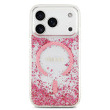 Apple iPhone 17 Pro Kılıf Guess Orjinal Lisanslı M-safe Şarj Özellikli Transparan Resin Bottom Kapak