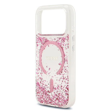 Apple iPhone 17 Pro Kılıf Guess Orjinal Lisanslı M-safe Şarj Özellikli Transparan Resin Bottom Kapak
