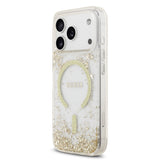 Apple iPhone 17 Pro Kılıf Guess Orjinal Lisanslı M-safe Şarj Özellikli Transparan Resin Bottom Kapak