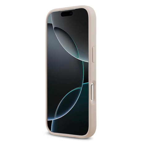 Apple iPhone 17 Pro Kılıf Guess Orjinal Lisanslı M-safe Şarj Özellikli Yazı Logolu Circle Classic Kapak