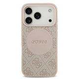 Apple iPhone 17 Pro Kılıf Guess Orjinal Lisanslı M-safe Şarj Özellikli Yazı Logolu Circle Classic Kapak