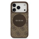 Apple iPhone 17 Pro Kılıf Guess Orjinal Lisanslı M-safe Şarj Özellikli Yazı Logolu Circle Classic Kapak