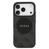 Apple iPhone 17 Pro Kılıf Guess Orjinal Lisanslı M-safe Şarj Özellikli Yazı Logolu Circle Classic Kapak