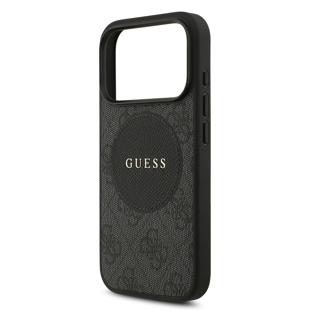 Apple iPhone 17 Pro Kılıf Guess Orjinal Lisanslı M-safe Şarj Özellikli Yazı Logolu Circle Classic Kapak