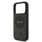 Apple iPhone 17 Pro Kılıf Guess Orjinal Lisanslı M-safe Şarj Özellikli Yazı Logolu Circle Classic Kapak