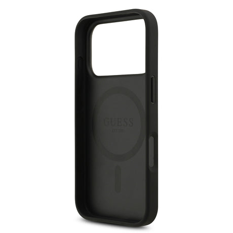 Apple iPhone 17 Pro Kılıf Guess Orjinal Lisanslı M-safe Şarj Özellikli Yazı Logolu Circle Classic Kapak