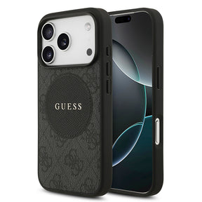 Apple iPhone 17 Pro Kılıf Guess Orjinal Lisanslı M-safe Şarj Özellikli Yazı Logolu Circle Classic Kapak