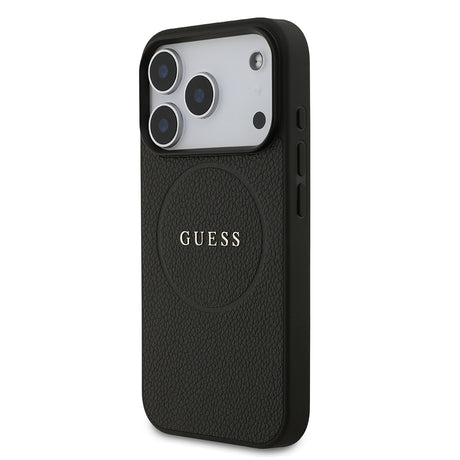 Apple iPhone 17 Pro Kılıf Guess Orjinal Lisanslı M-safe Şarj Özellikli Yazı Logolu PU Deri Kapak