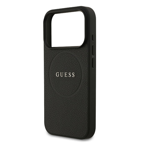 Apple iPhone 17 Pro Kılıf Guess Orjinal Lisanslı M-safe Şarj Özellikli Yazı Logolu PU Deri Kapak