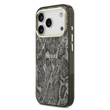 Apple iPhone 17 Pro Kılıf Guess Orjinal Lisanslı M-safe Şarj Özellikli Yazı Logolu Python Desenli Kapak
