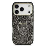 Apple iPhone 17 Pro Kılıf Guess Orjinal Lisanslı M-safe Şarj Özellikli Yazı Logolu Python Desenli Kapak