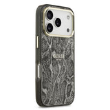 Apple iPhone 17 Pro Kılıf Guess Orjinal Lisanslı M-safe Şarj Özellikli Yazı Logolu Python Desenli Kapak