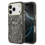 Apple iPhone 17 Pro Kılıf Guess Orjinal Lisanslı M-safe Şarj Özellikli Yazı Logolu Python Desenli Kapak
