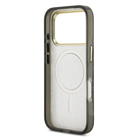 Apple iPhone 17 Pro Kılıf Guess Orjinal Lisanslı M-safe Şarj Özellikli Yazı Logolu Python Desenli Kapak