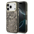 Apple iPhone 17 Pro Kılıf Guess Orjinal Lisanslı M-safe Şarj Özellikli Yazı Logolu Python Desenli Kapak