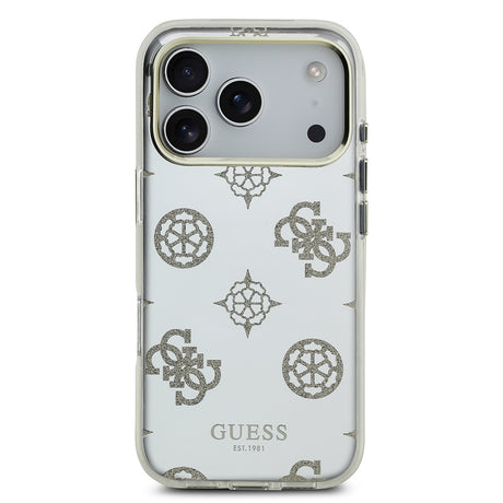 Apple iPhone 17 Pro Kılıf Guess Orjinal Lisanslı Metal Kamera Çerçeveli Simli Aynalı Kapak