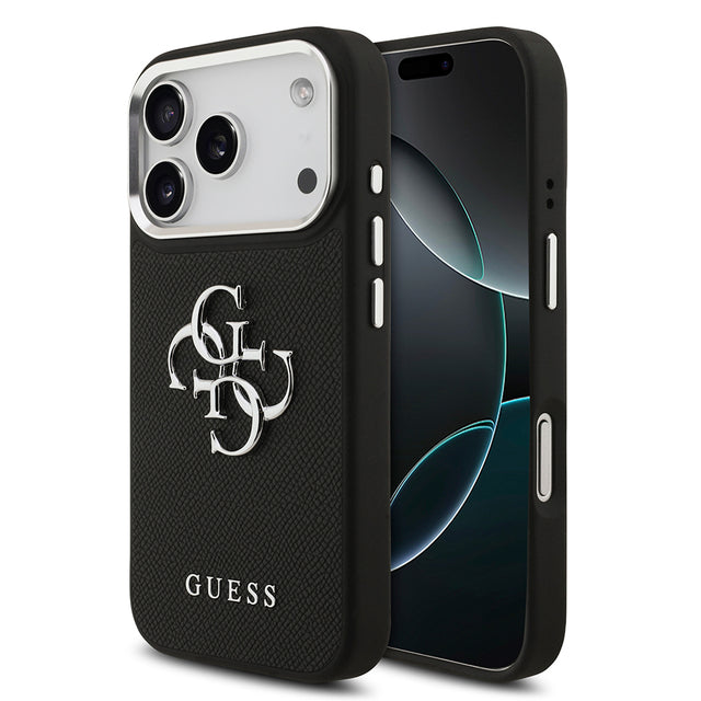 Apple iPhone 17 Pro Kılıf Guess Orjinal Lisanslı PU Deri 4G Büyük Metal Logo Dizaynlı Kapak