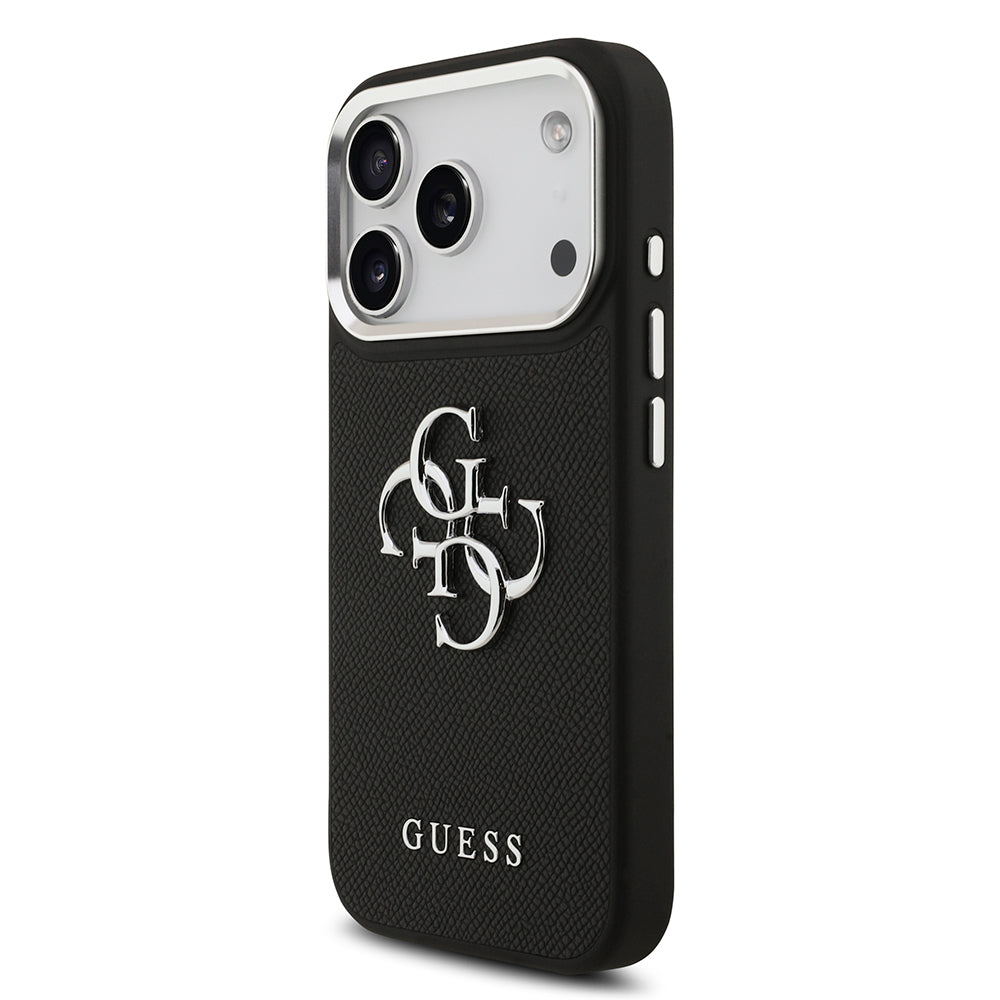 Apple iPhone 17 Pro Kılıf Guess Orjinal Lisanslı PU Deri 4G Büyük Metal Logo Dizaynlı Kapak
