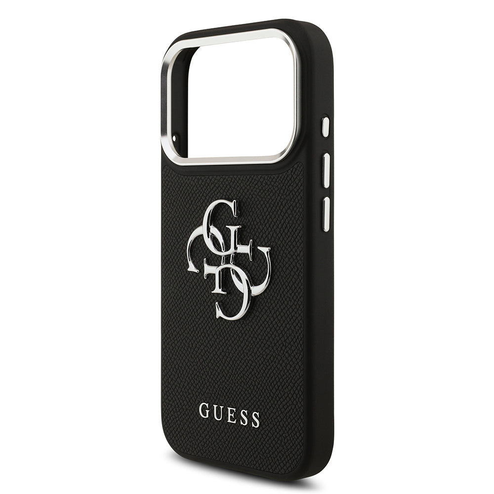 Apple iPhone 17 Pro Kılıf Guess Orjinal Lisanslı PU Deri 4G Büyük Metal Logo Dizaynlı Kapak