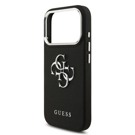 Apple iPhone 17 Pro Kılıf Guess Orjinal Lisanslı PU Deri 4G Büyük Metal Logo Dizaynlı Kapak