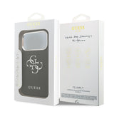 Apple iPhone 17 Pro Kılıf Guess Orjinal Lisanslı PU Deri 4G Büyük Metal Logo Dizaynlı Kapak