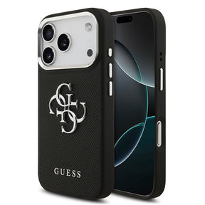 Apple iPhone 17 Pro Kılıf Guess Orjinal Lisanslı PU Deri 4G Büyük Metal Logo Dizaynlı Kapak