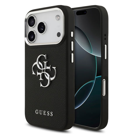 Apple iPhone 17 Pro Kılıf Guess Orjinal Lisanslı PU Deri 4G Büyük Metal Logo Dizaynlı Kapak