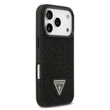 Apple iPhone 17 Pro Kılıf Guess Orjinal Lisanslı Taşlı Arka Yüzey Üçgen Logolu Kapak