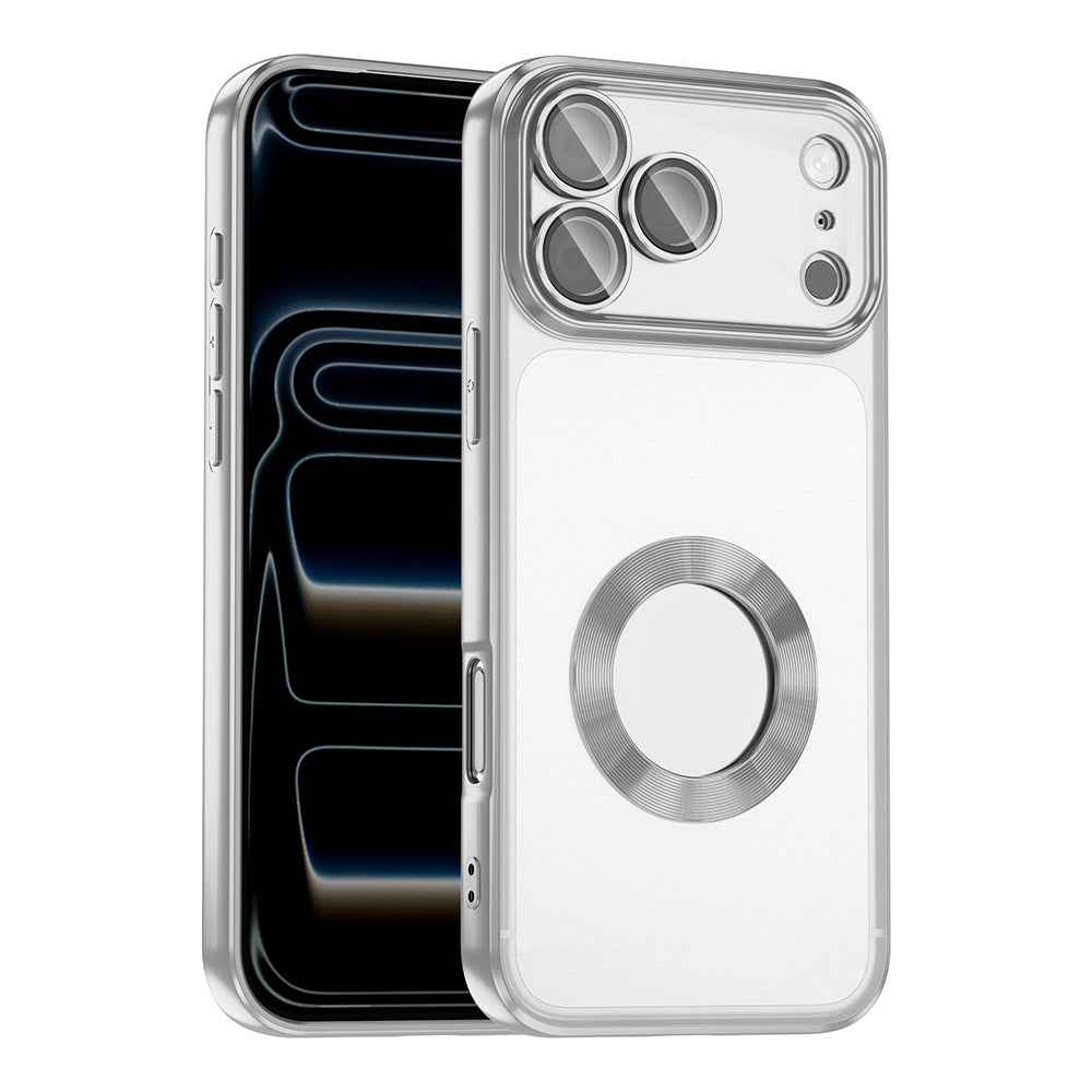 Apple iPhone 17 Pro Kılıf Kamera Korumalı Logo Gösteren Zore Omega Kapak