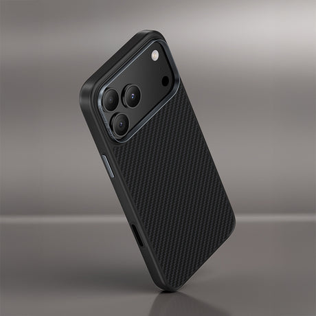 Apple iPhone 17 Pro Kılıf Karbon Fiber M-safe Şarj Özellikli Benks Hybrid ArmorPro 600D Kevlar Kapak