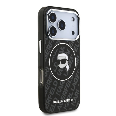 Apple iPhone 17 Pro Kılıf Karl Lagerfeld Orjinal Lisanslı IML Baskılı KL Heads Kapak