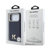 Apple iPhone 17 Pro Kılıf Karl Lagerfeld Orjinal Lisanslı M-safe Şarj Özellikli Gold Kamera Çerçeveli KHEAD Metal Logolu PU Deri Kapak