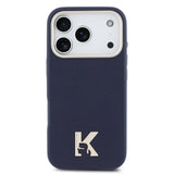 Apple iPhone 17 Pro Kılıf Karl Lagerfeld Orjinal Lisanslı M-safe Şarj Özellikli Gold Kamera Çerçeveli KHEAD Metal Logolu PU Deri Kapak