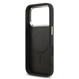 Apple iPhone 17 Pro Kılıf Karl Lagerfeld Orjinal Lisanslı M-safe Şarj Özellikli Metal Kamera ve Buton Tasarımlı Karl PU Deri Kapak